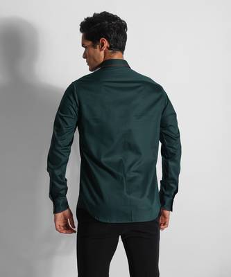 Bottle green eagle giza cotton shirt 4
