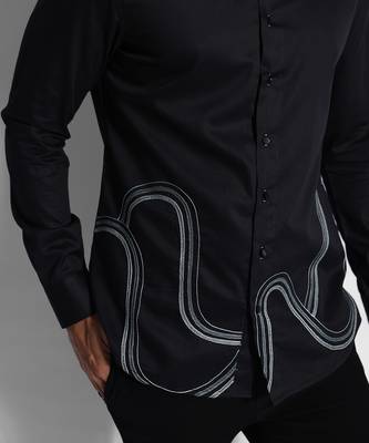 Black wave giza cotton shirt 3