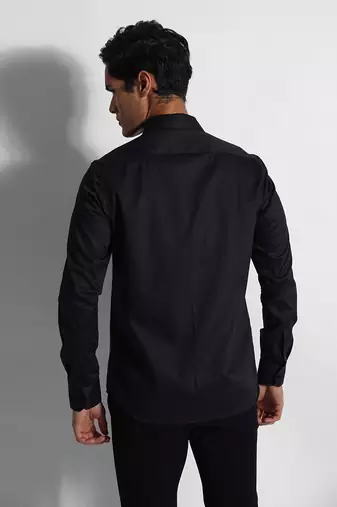 Black wave giza cotton shirt