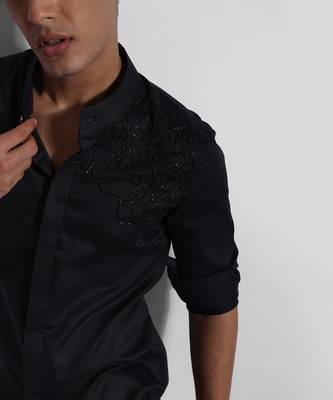 Black wiggle giza cotton shirt 2