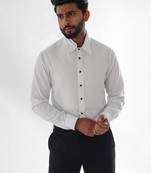 White daimond quilting giza cotton shirt