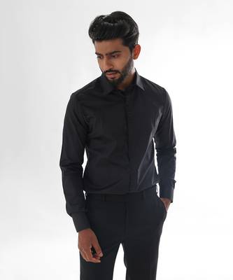 Black measuring tape giza cotton shirt 1