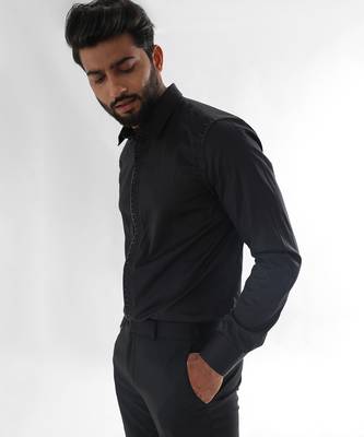 Black measuring tape giza cotton shirt 2