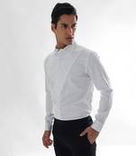 White cording shirt giza cotton shirt