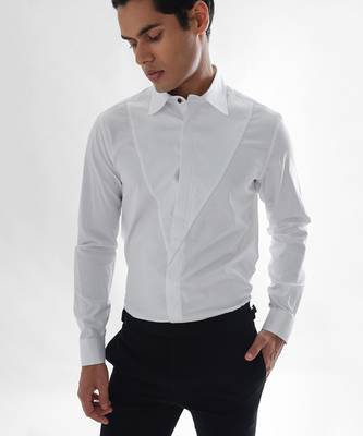 White cording shirt giza cotton shirt 2
