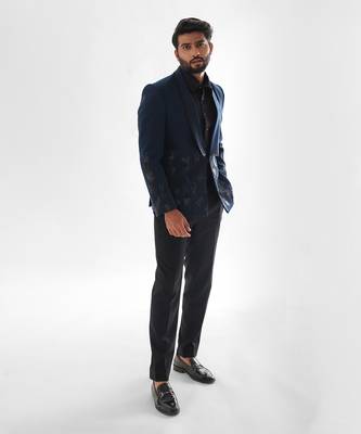 Navy blue tuxedo set 1