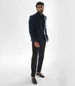 Navy blue tuxedo set