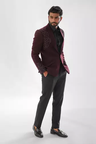 Red wine tuxedo set
