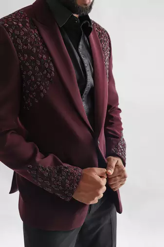 Red wine tuxedo set