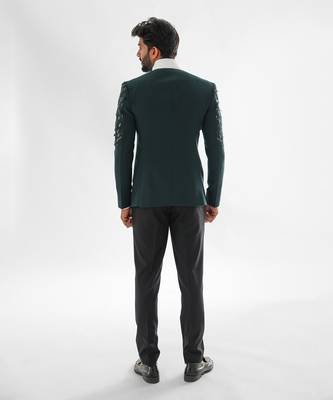 Bottle green tuxedo set 4