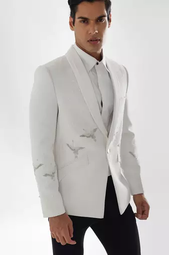 White tuxedo set
