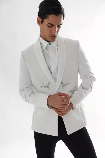 White tuxedo set