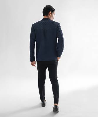 Navy blue bandhgala set 2