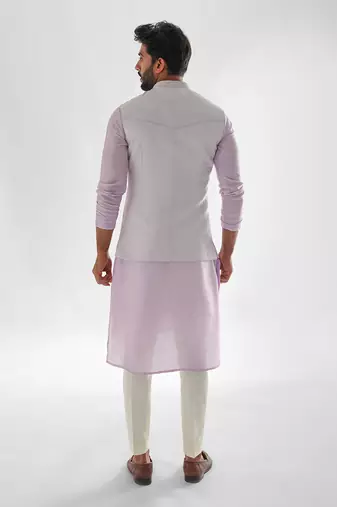 Lavender nehru jacket set