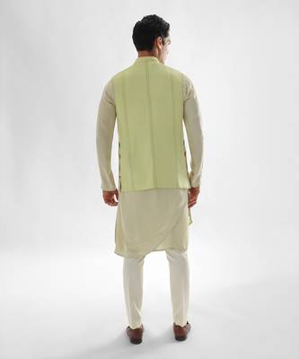 Mint green nairobi nehru jacket set 4