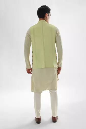 Mint green nairobi nehru jacket set