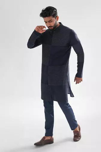 Navy blue kurta set