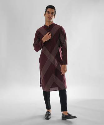 Red wine kurta set 1