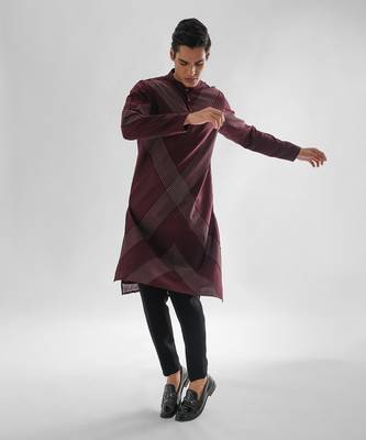 Red wine kurta set 2