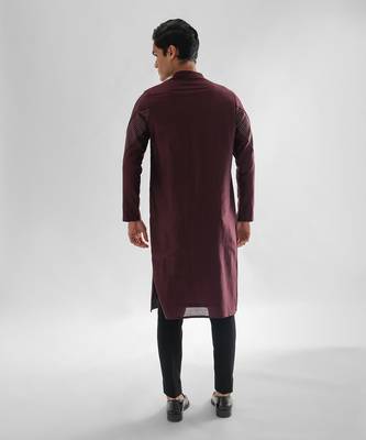 Red wine kurta set 3