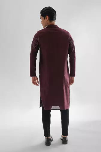 Red wine kurta set