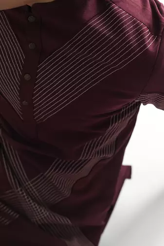 Red wine kurta set