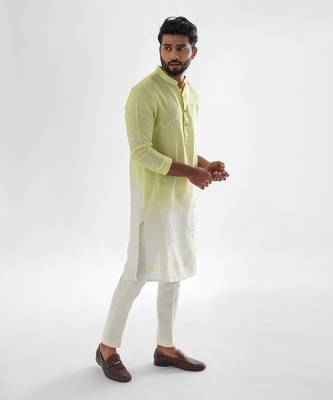 Lemon yellow aurora kurta set 2
