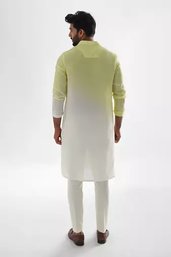 Lemon yellow aurora kurta set
