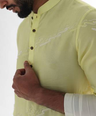 Lemon yellow aurora kurta set 4