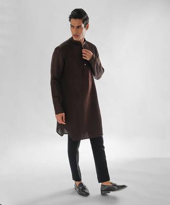 Chocolate brown cosmos kurta set 2