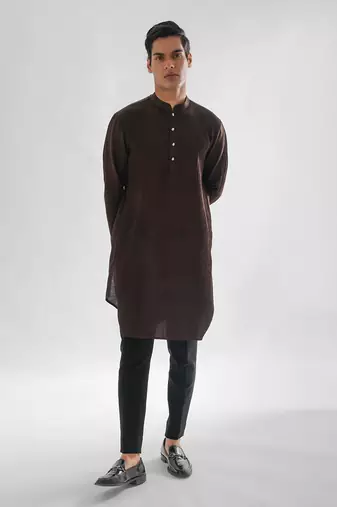 Chocolate brown cosmos kurta set