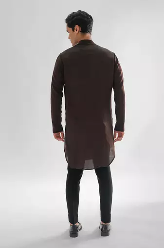 Chocolate brown cosmos kurta set