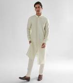 Lemon yellow hawk kurta set