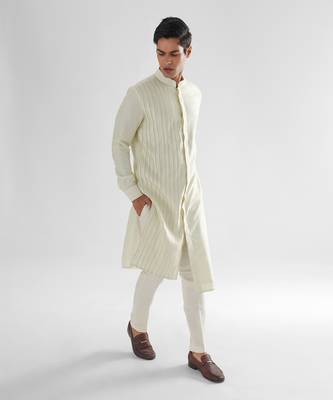 Lemon yellow hawk kurta set 2