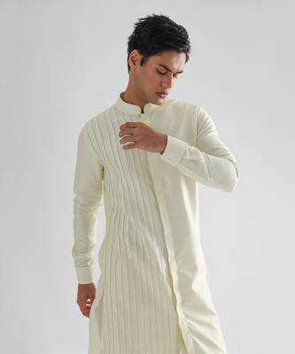 Lemon yellow hawk kurta set 4