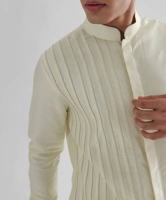 Lemon yellow hawk kurta set 5