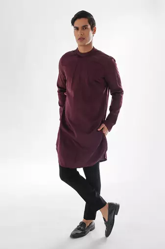 Vivid magenta forbes kurta set