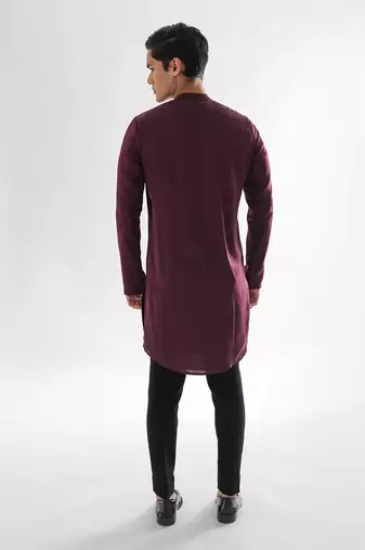 Vivid magenta forbes kurta set
