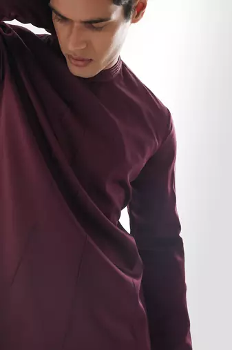 Vivid magenta forbes kurta set