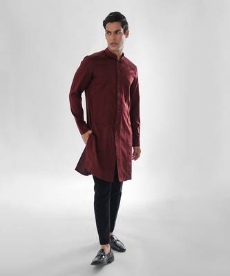 Cadbury brown phlox kurta set 1