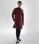 Cadbury brown phlox kurta set