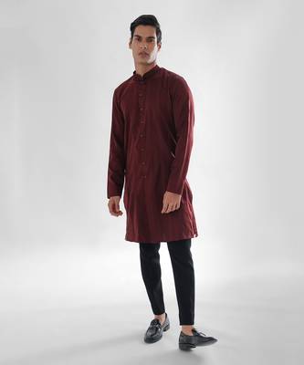 Cadbury brown phlox kurta set 2
