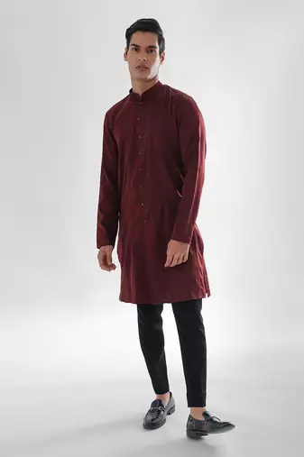 Cadbury brown phlox kurta set