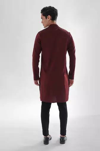 Cadbury brown phlox kurta set