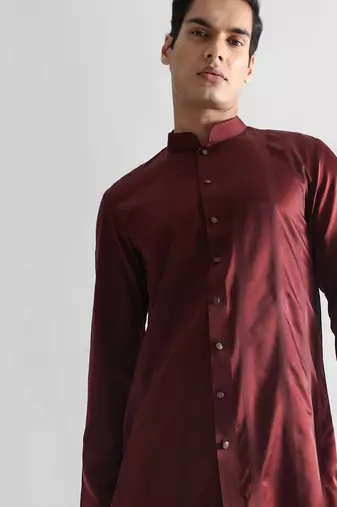 Cadbury brown phlox kurta set