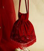 Red velvet potli bag