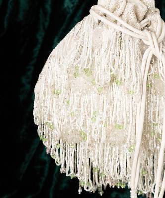 White velvet potli bag 2