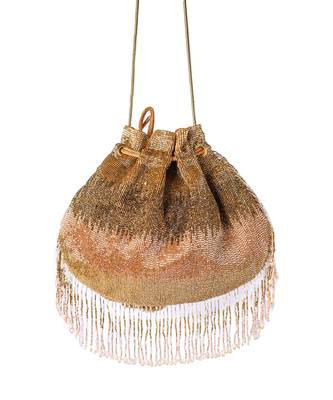 Gold rush raw silk potli bag 4