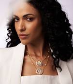 Classic pearl & kundan dainty necklace