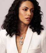 Layered dainty necklace with polki